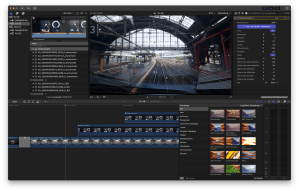 Bildschirmfoto von FinalCutPro, auf dem man die Bearbeitung des neuen Videos sieht.